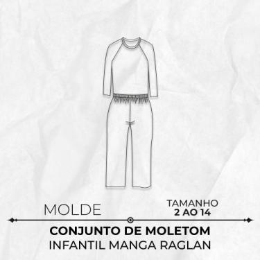 Imagem de Molde conjunto moletom infantil tamanho 2 ao 14 by Marlene Mukai - EDI