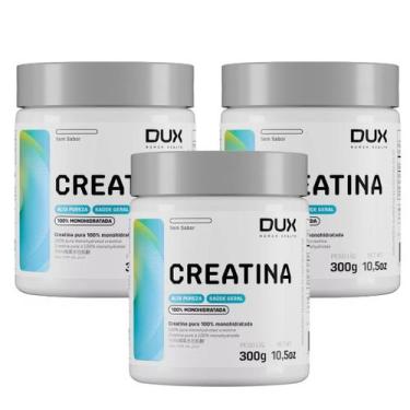 Imagem de Kit 3 Creatina 100% Monohidratada Alta Pureza 300g Dux Nutrition, Sem 