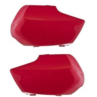 Imagem de Capa De Bengala Cromo Forte Moto Honda Biz 100 1998 À 2005, VERMELHO M