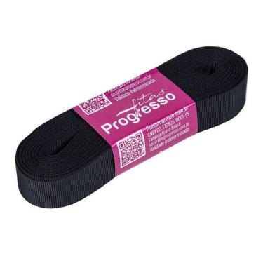 Imagem de Fita Gorgurão Progresso 15mm nº3 - 10m Cor 219 Preto - 01 unidade - Fi