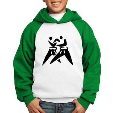 Imagem de Moletom Infantil Judô Jiu Jitsu - Foca na Moda, Branco, Verde, 10