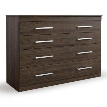 Imagem de Cômoda Para Quarto Espaçosa Reforçada Com  8 Gavetas  - Batrol, Marrom