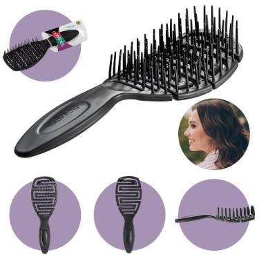 Imagem de Escova De Cabelo Maya Dompel Anti Frizz e Anti Estática Flexível Cores