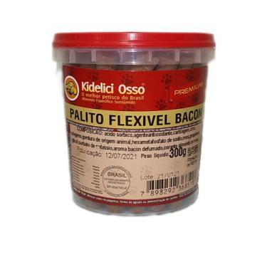 Imagem de Palito Flexivel - Kidelici Osso - Sabor Bacon - 300g (Pote)