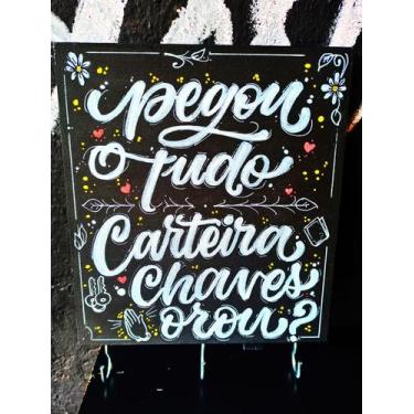 Imagem de Chaveiro Quadro Lettering feito a mão - Rabiscos Escritos