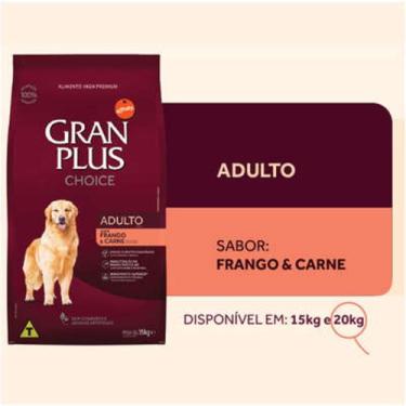 Imagem de Ração GranPlus Choice Frango e Carne para Cães Adultos 10Kg