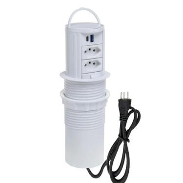 Imagem de Torre De Tomada Totem Slim Manual Alça 2 Tomada 20A 2USB 9.0 - CONNECT