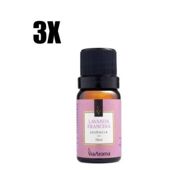 Imagem de Kit 3 Essências Lavanda Francesa 10ml Via Aroma