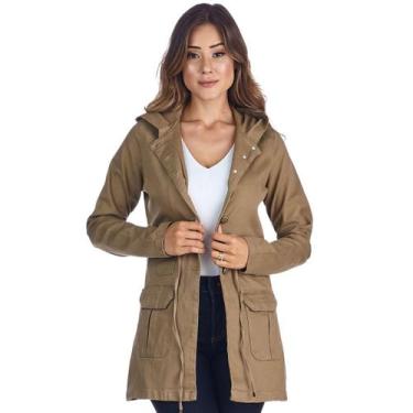 Imagem de Jaqueta Jeans HNO Parka Com Capuz Caqui - HNO Jeans, G