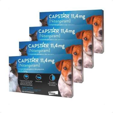 Imagem de 4 Capstar Antipulgas Gatos Cachorro Ate 11kg Envio Imediato - Elanco