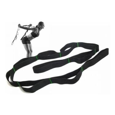 Imagem de Faixa Alongamento Perna Yoga Pilates Fita Ballet Cinto Fita Suporte Pé