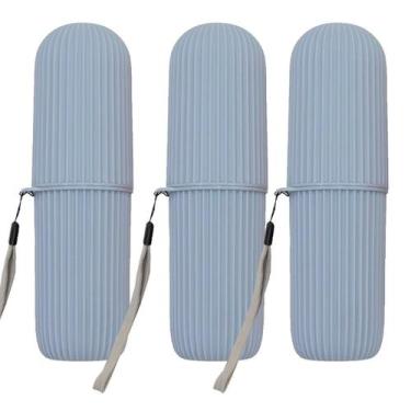 Imagem de Porta Escova De Dente Estojo Multiuso Para Viagem 3 Unidades - Ladiv, 