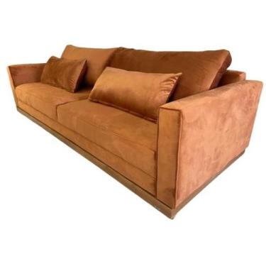 Imagem de Sofá London Veludo Terracota 2,30cm - NOVO ENCANTO