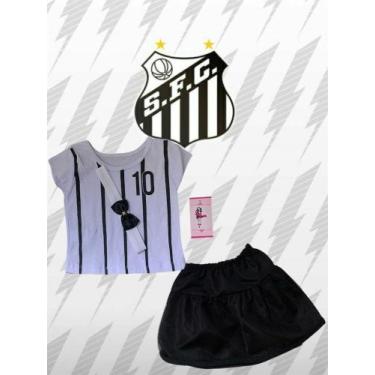 Imagem de Conjunto bebê menina conjunto de time  Santos/ Corinthians 6-9 meses -