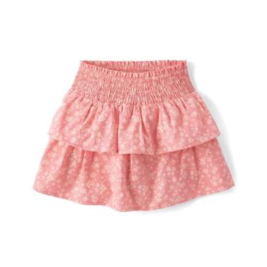 Imagem de Gymboree Saias de babados para meninas e crianças pequenas, Rosa floral, 8