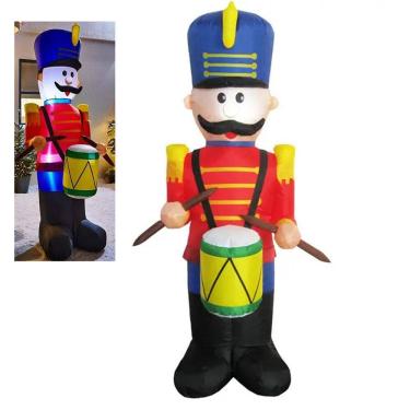 Imagem de Boneco Quebra Nozes Inflavel Gigante Natal Natalino Iluminado Festa Fim de Ano Comemoraçao Decoraçao Casa Jardim