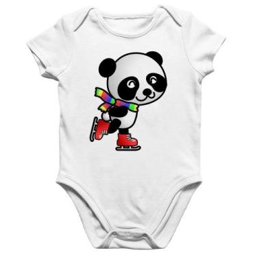 Imagem de Body Bebê Algodão Panda de Patins - Foca na Moda, Branco, M