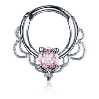 Imagem de Piercing Para Nariz Septo Indiano Prata Pedra Zirconia - De Castro joi