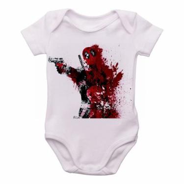 Imagem de body nenê criança roupa bebê Deadpool heroi - Empório Dutra, G   ( 4-8