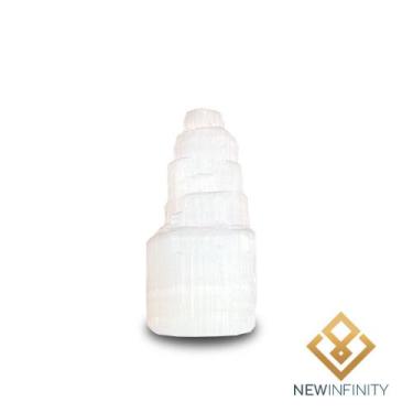 Imagem de Torre de Selenita 6cm Pedra Natural Cristal Limpeza Energia - Infinity