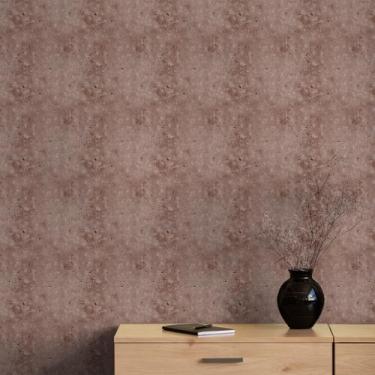 Imagem de Papel de Parede Adesivo Vinil Cimento Queimado Marrom - Leliz Papers 