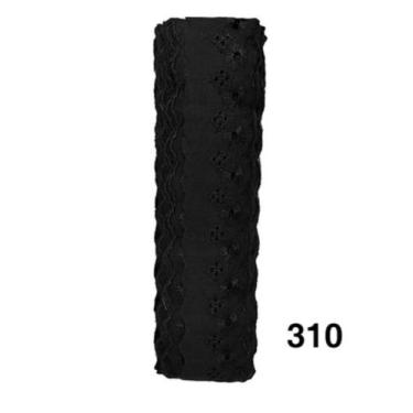 Imagem de Bordado Inglês / Lese Ref. CTB 134 5cm  - NYBC/KAFTOR, Preto 310