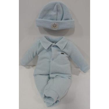 Imagem de Kit Macacão Soft Pettenati Bebê Menino Zafielo + Touca 602  , Azul, M 