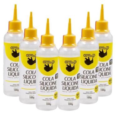 Imagem de Kit 06 Colas Silicone Líquida 100g Rendicolla  Colagem e Aplicação Ráp