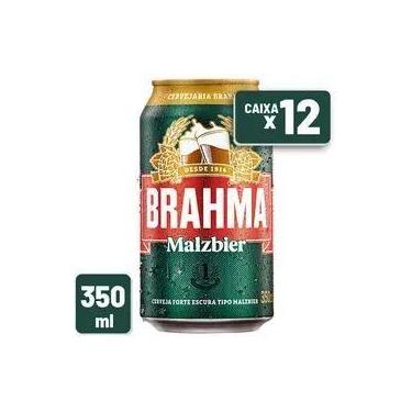 Imagem de Cerveja Malzbier Brahma Lata 350ml Caixa c/ 12 un 1x12 Unidades  350ml
