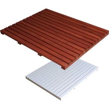 Imagem de Deck De Madeira Piscina Box Banheiro Capacho 72x86 cm Pintado NeonX, O