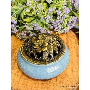 Imagem de Turíbulo Queimador Defumador Incensário De Mesa Porcelana - Equilíbrio