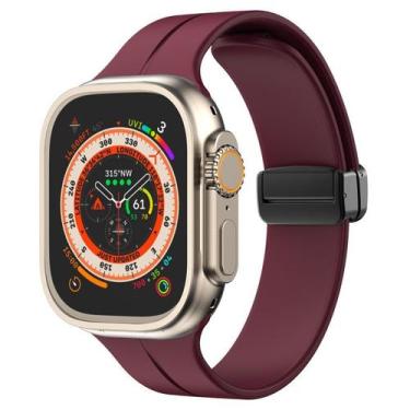 Imagem de Pulseira Silicone Magnética Marca 123Smart Compativel com iWatch 1 2 3
