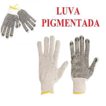 Imagem de Kit 10 Pares Luva De Pedreiro Reformas Tricotada Pigmentada - EMB-UTIL