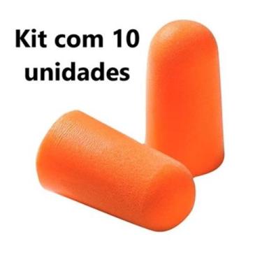 Imagem de Kit 10 Prs Protetor Auricular Plug Espuma Sem Cordão 3m 1100