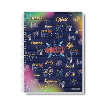 Imagem de Caderno Pauta Branca pequeno UAU espiral 96 folhas