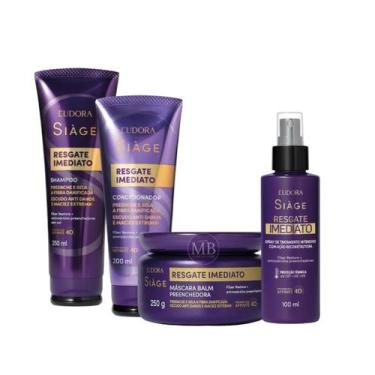 Imagem de Kit Reconstrução Resgate Imediato Siàge Eudora Shampoo Condicionador M