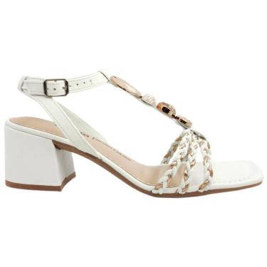 Imagem de Sandália Feminina Casual Dia a Dia Passeio Trabalho Salto Grosso Médio Conforto Dakota Y8212