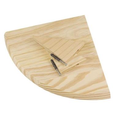 Imagem de Prateleira de canto 25X34cm com Suporte parafusos e buchas - Edal