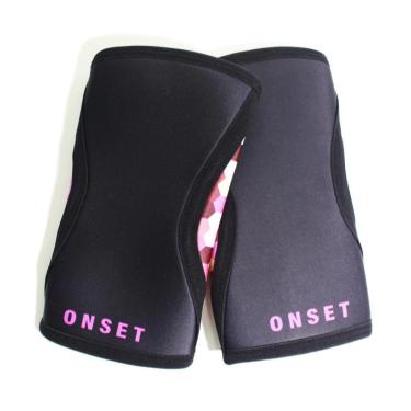 Imagem de Joelheira Cross Onset Fitness 7 mm - Puzze - Preto/Rosa-Feminino