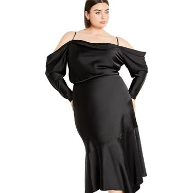 Imagem de City Chic Saia Keyla plus size em preto, Preto, 46