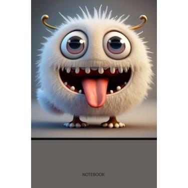 Imagem de Furry Pop Funny Monster Bounce Ball Journal Paperback: 100 Blank Ruled Pages 6x9 inch: I Love Monsters, Funny Monster Cartoon Notebook Diary, Back to School