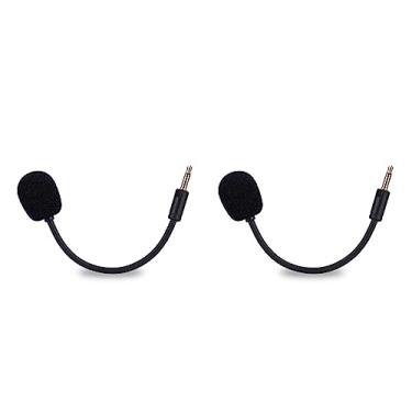Imagem de Pacote com 2 microfones de jogo de substituição para fone de ouvido Razer Kaira Pro no PC/PS4/PS5, microfone boom removível de 3,5 mm