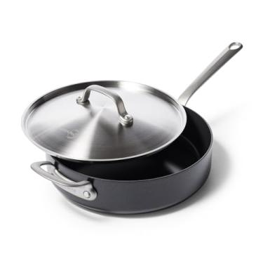 Imagem de GreenPan Frigideira 4.5QT Saute Pan com Tampa Preta com Revestimento Antiaderente 28 cm