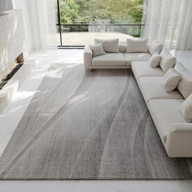 Imagem de Abstrato Cinza Claro Tapete Moderno Decoração de Casa de Luxo Tapetes Grande Área Sala de Estar Tapetes Confortáveis Fácil de Cuidar Quarto Tapete, YHT033,2,A,300x400CM