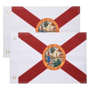 Imagem de Ehaho 2 peças de bandeiras da Flórida com impressão dupla face para luzes de chicote ou mastros de bandeira da Flórida, bandeiras da Flórida com luz de chicote para UTV ATV Can-Am Polaris RZR SXS