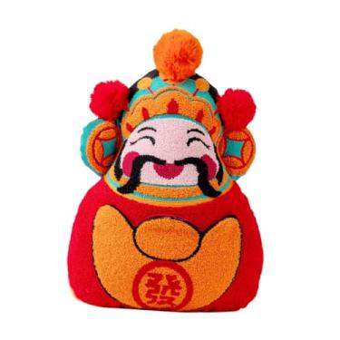 Imagem de WeiLaiKeQi Travesseiro de pelúcia de ano novo chinês, brinquedo de pelúcia, festival de ano lunar, decoração de festa macia, presentes, almofada lavável, Caishen