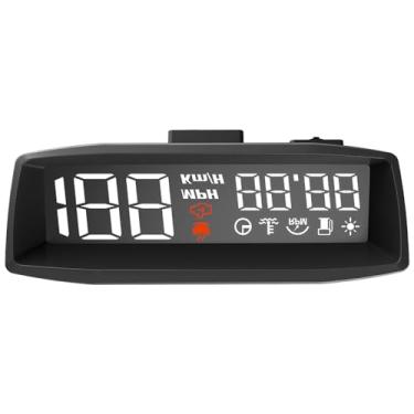 Imagem de Daconovo Velocímetro do carro display digital velocidade do carro consumo de óleo medidor de temperatura da água carro headup display multifuncional carro headup projetor