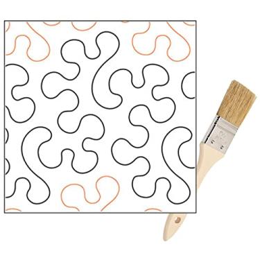 Imagem de Pantógrafos para rolo de papel acolchoado Longarm - Padrões de máquina de acolchoar de braço longo para confecção de colcha - Design de pantógrafos acolchoados pontilhados - conjunto inclui trilhos de