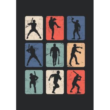 Imagem de Notizbuch A5 kariert mit Softcover Design: Pitcher Catcher Baseballmannschaft Baseball: 120 karierte DIN A5 Seiten