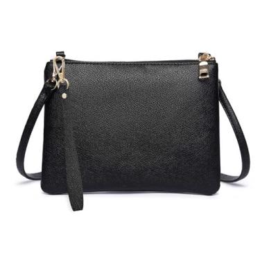 Imagem de AMELIE GALANTI Bolsa feminina pequena com alça de ombro ajustável, 1503-preto